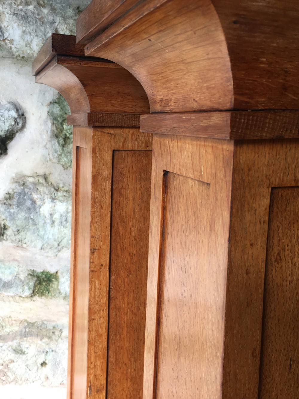 A rare pair of oak pedestal columns View XIII
