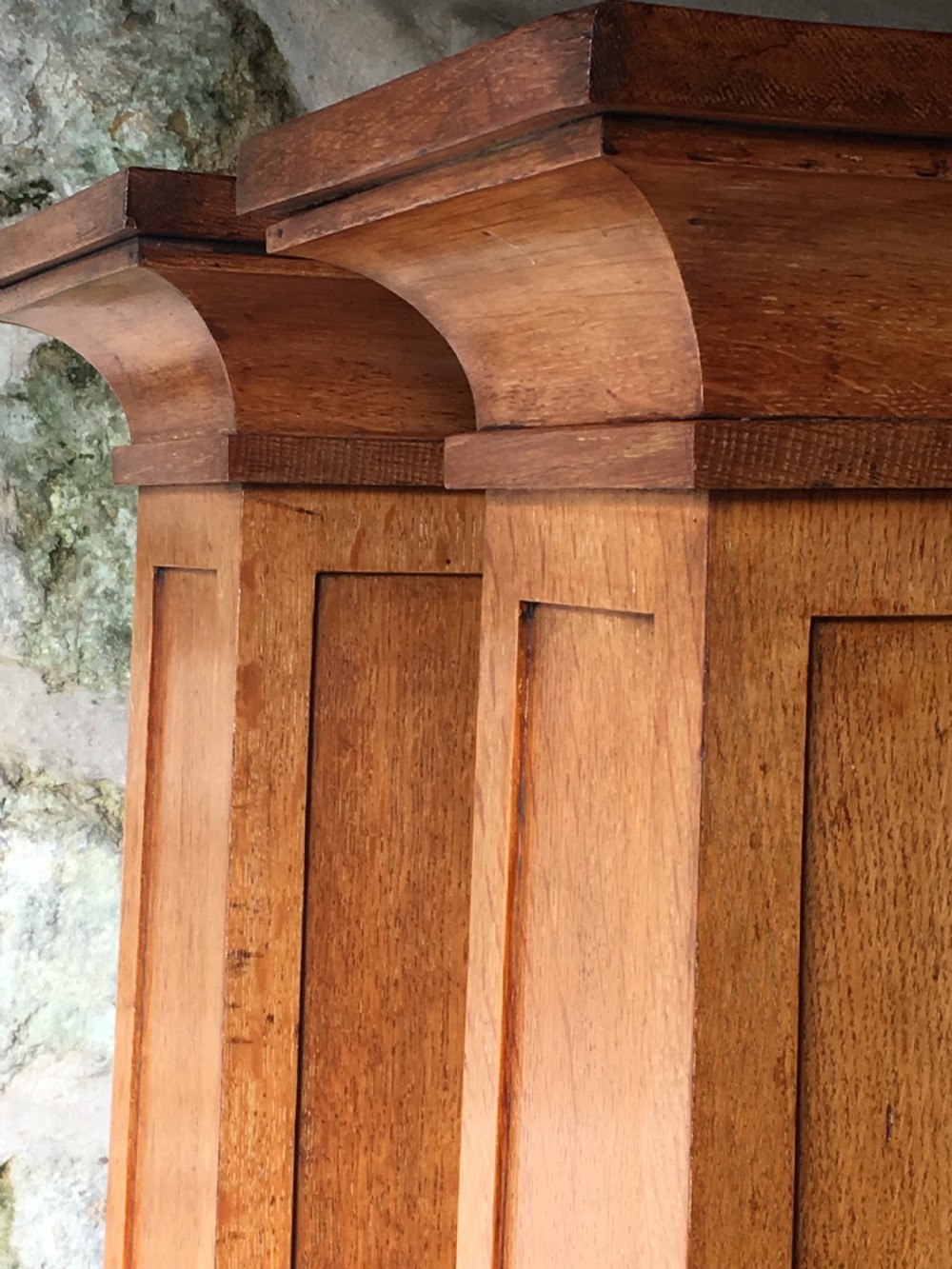 A rare pair of oak pedestal columns View XIV