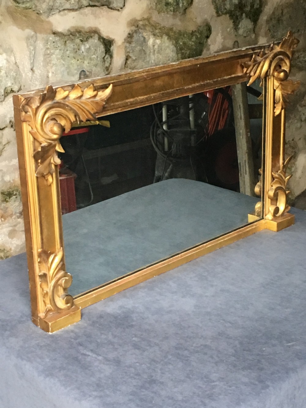 Small gilded overmantel mirror View II