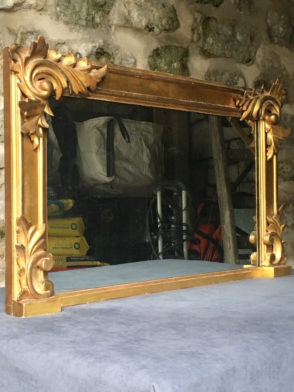 Small gilded overmantel mirror View III