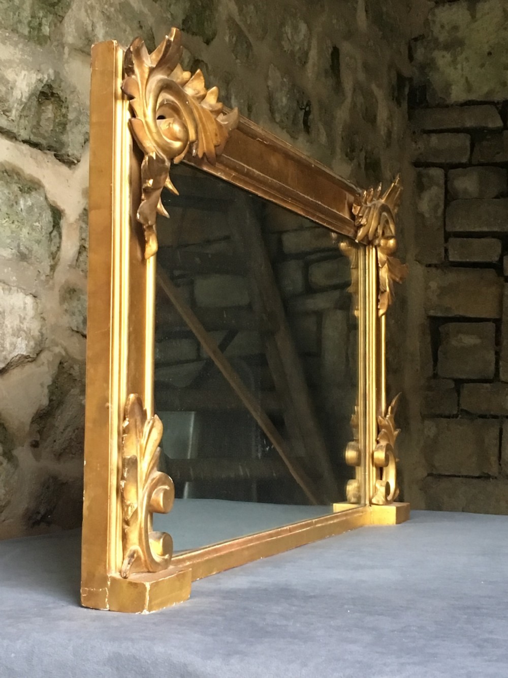Small gilded overmantel mirror View IV