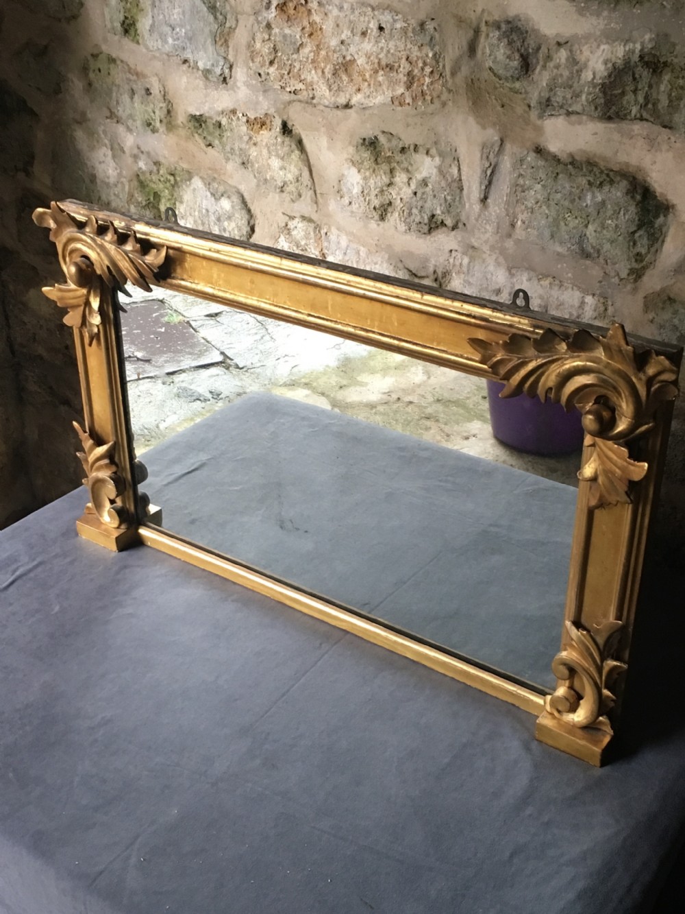 Small gilded overmantel mirror View VII