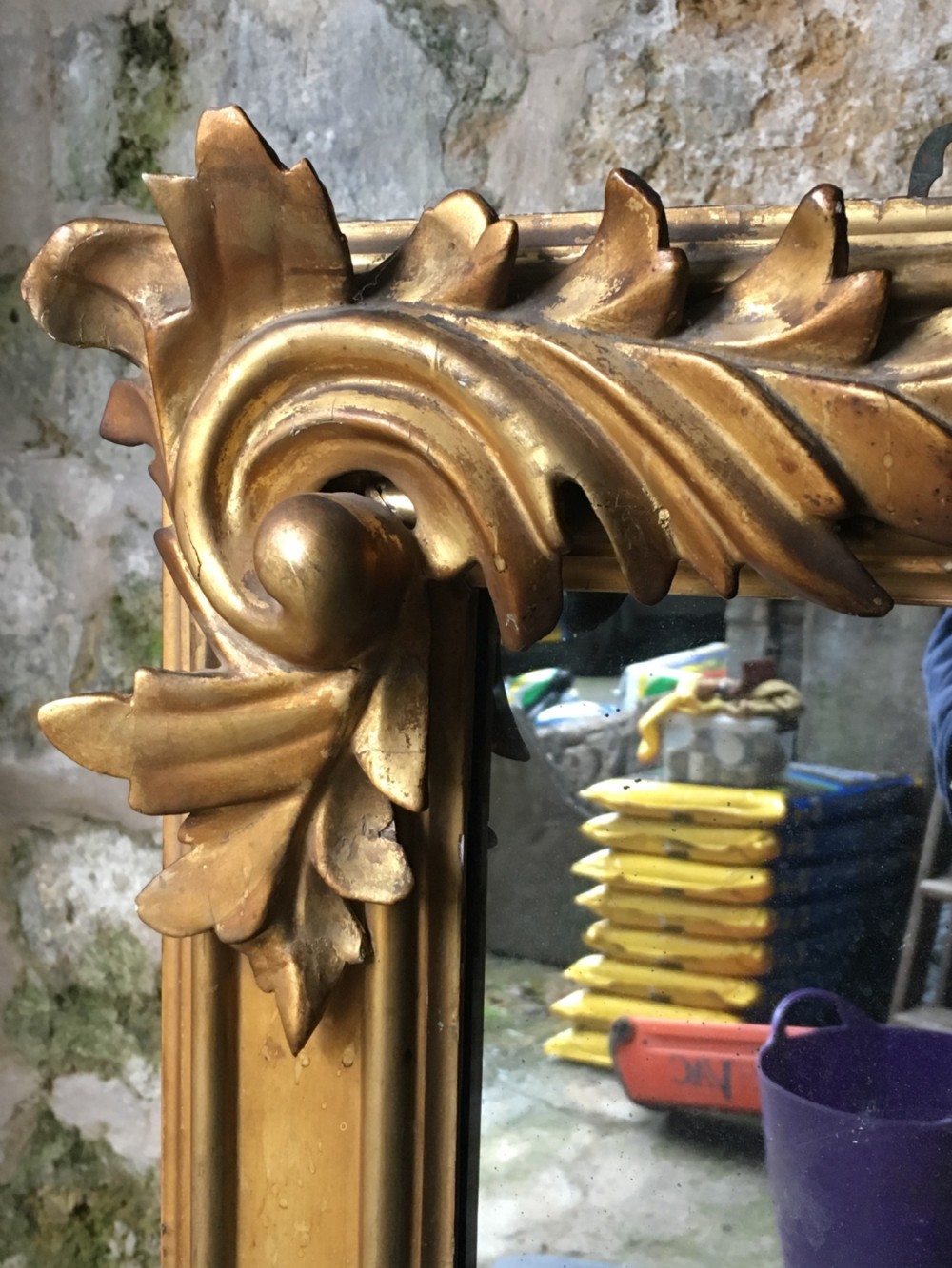Small gilded overmantel mirror View VIII