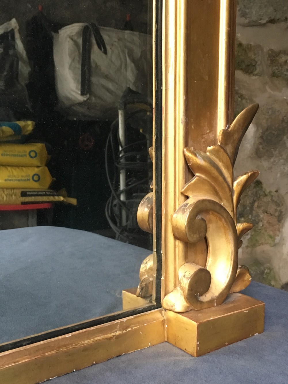 Small gilded overmantel mirror View X