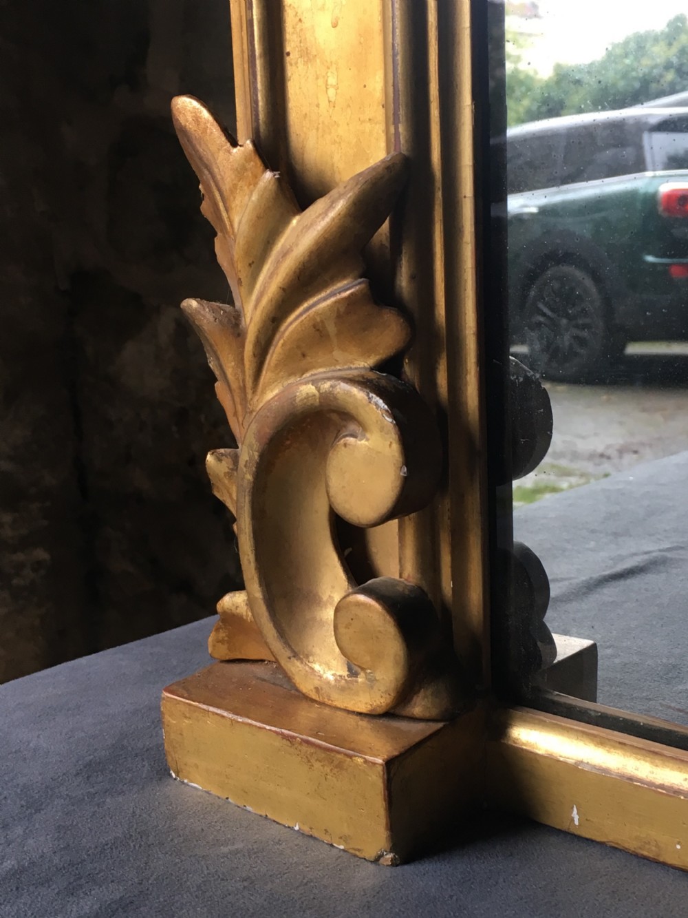 Small gilded overmantel mirror View XI