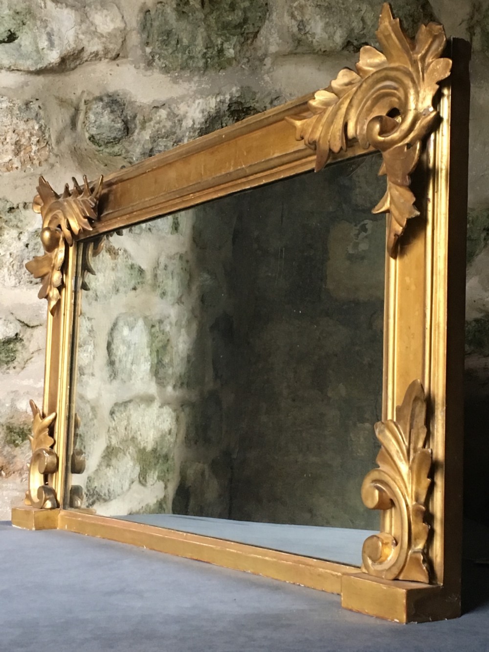 Small gilded overmantel mirror View XIII