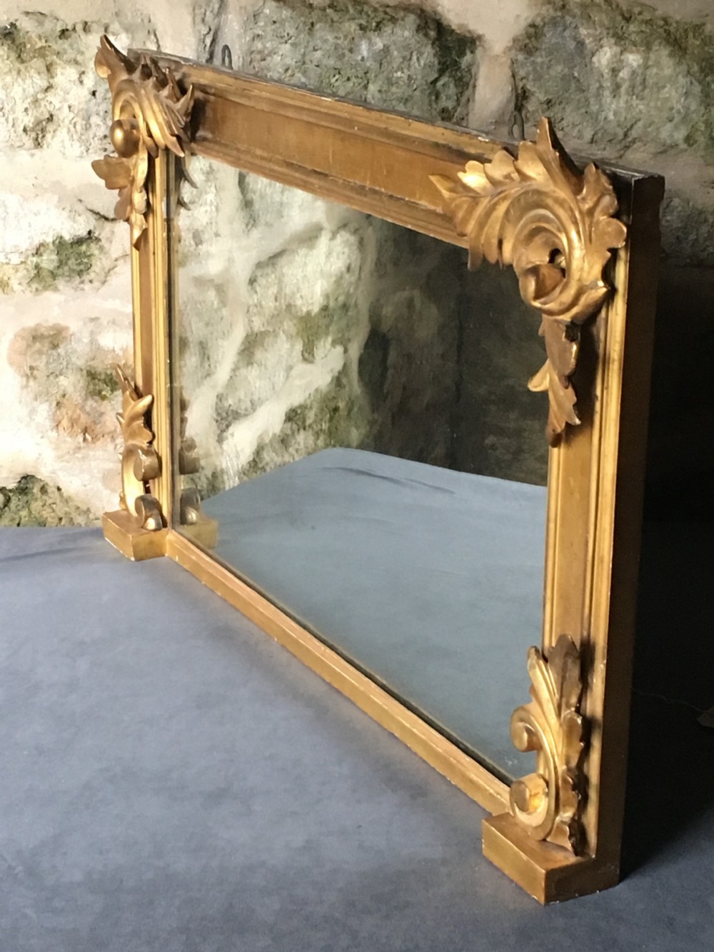 Small gilded overmantel mirror View XIV