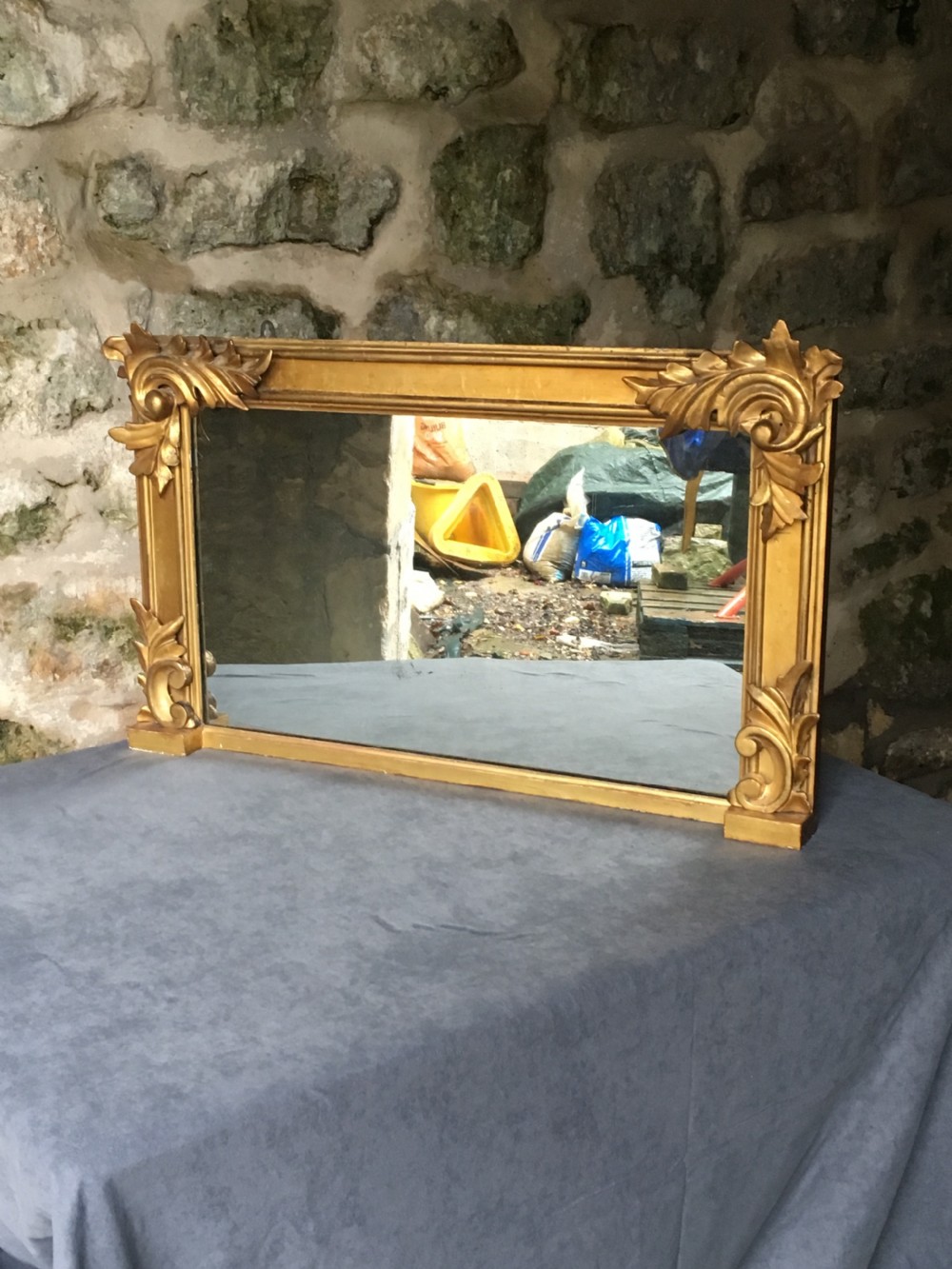 Small gilded overmantel mirror View XVI
