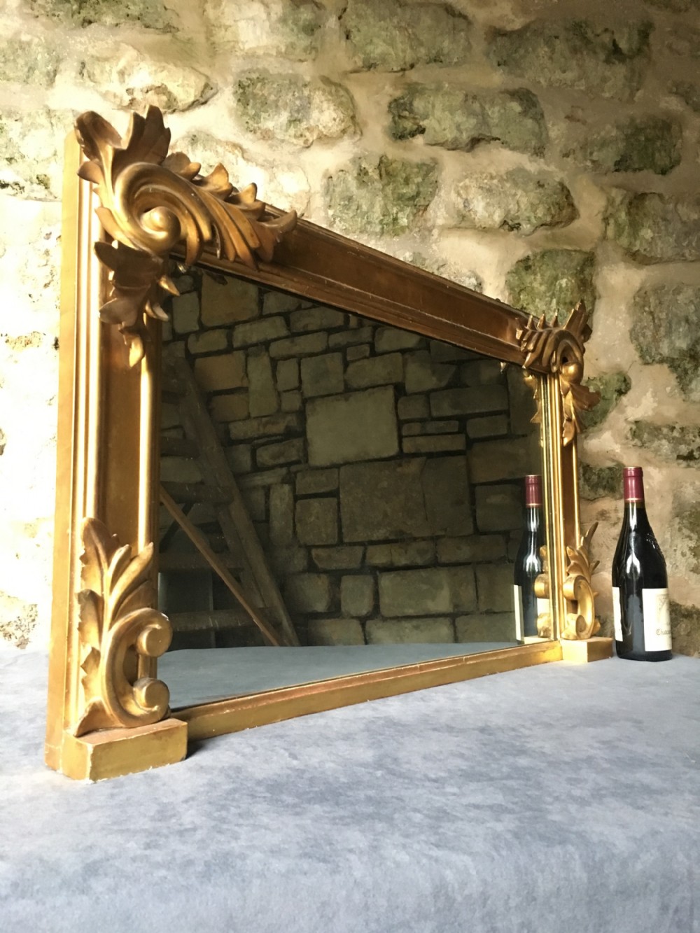 Small gilded overmantel mirror View XXII
