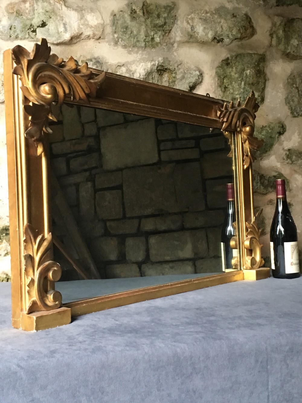 Small gilded overmantel mirror View XXIII
