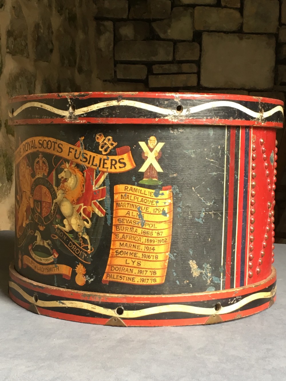 A stunning early c20th military drum View V