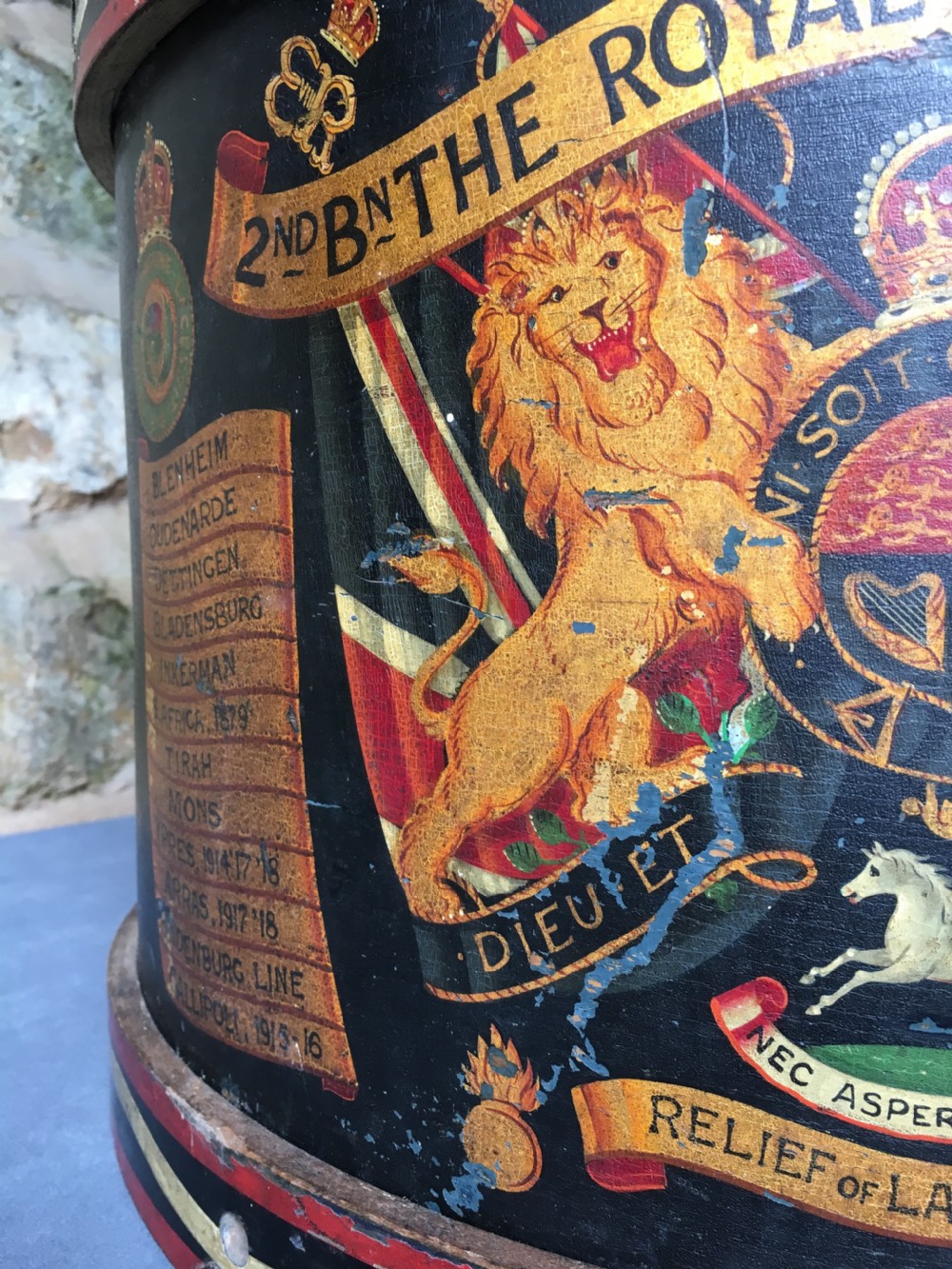 A stunning early c20th military drum View VII