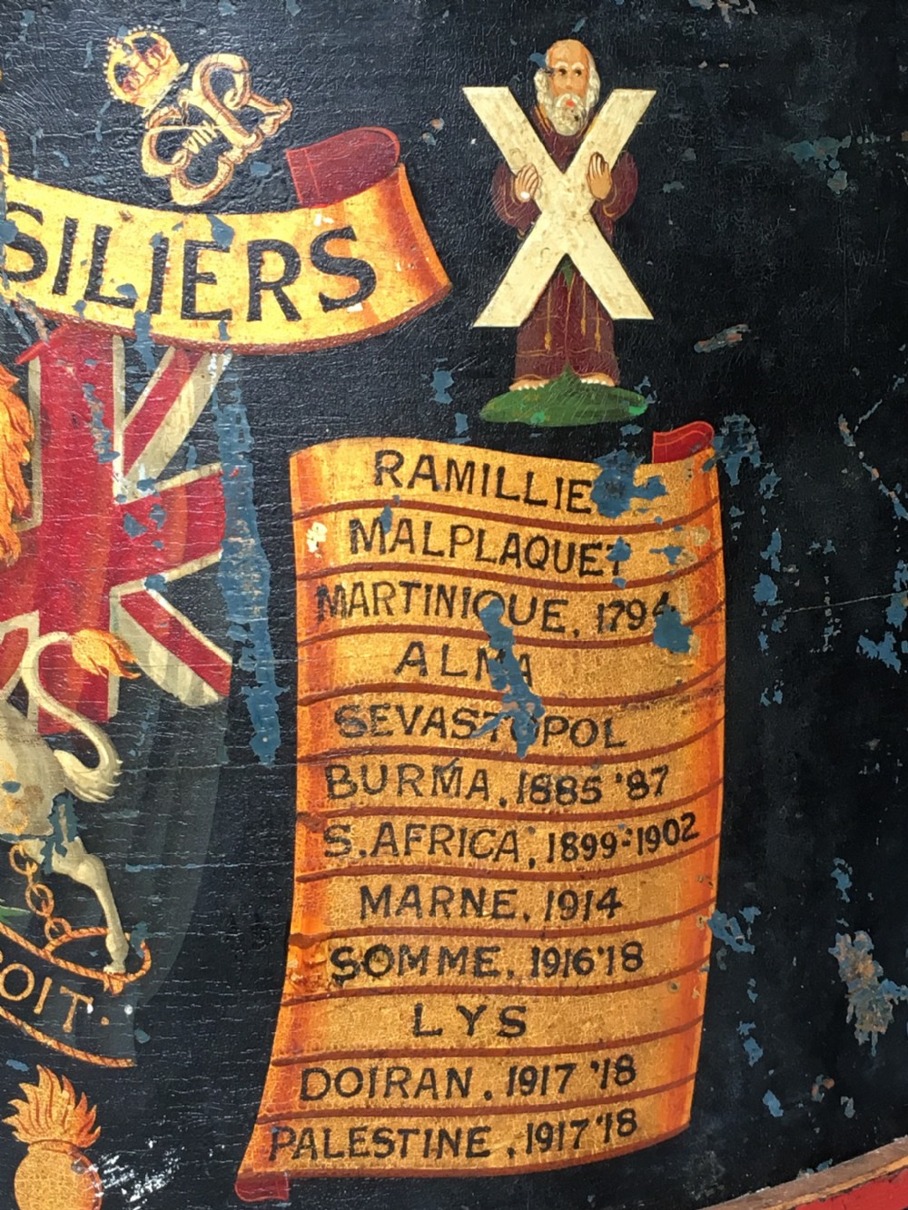 A stunning early c20th military drum View XIII