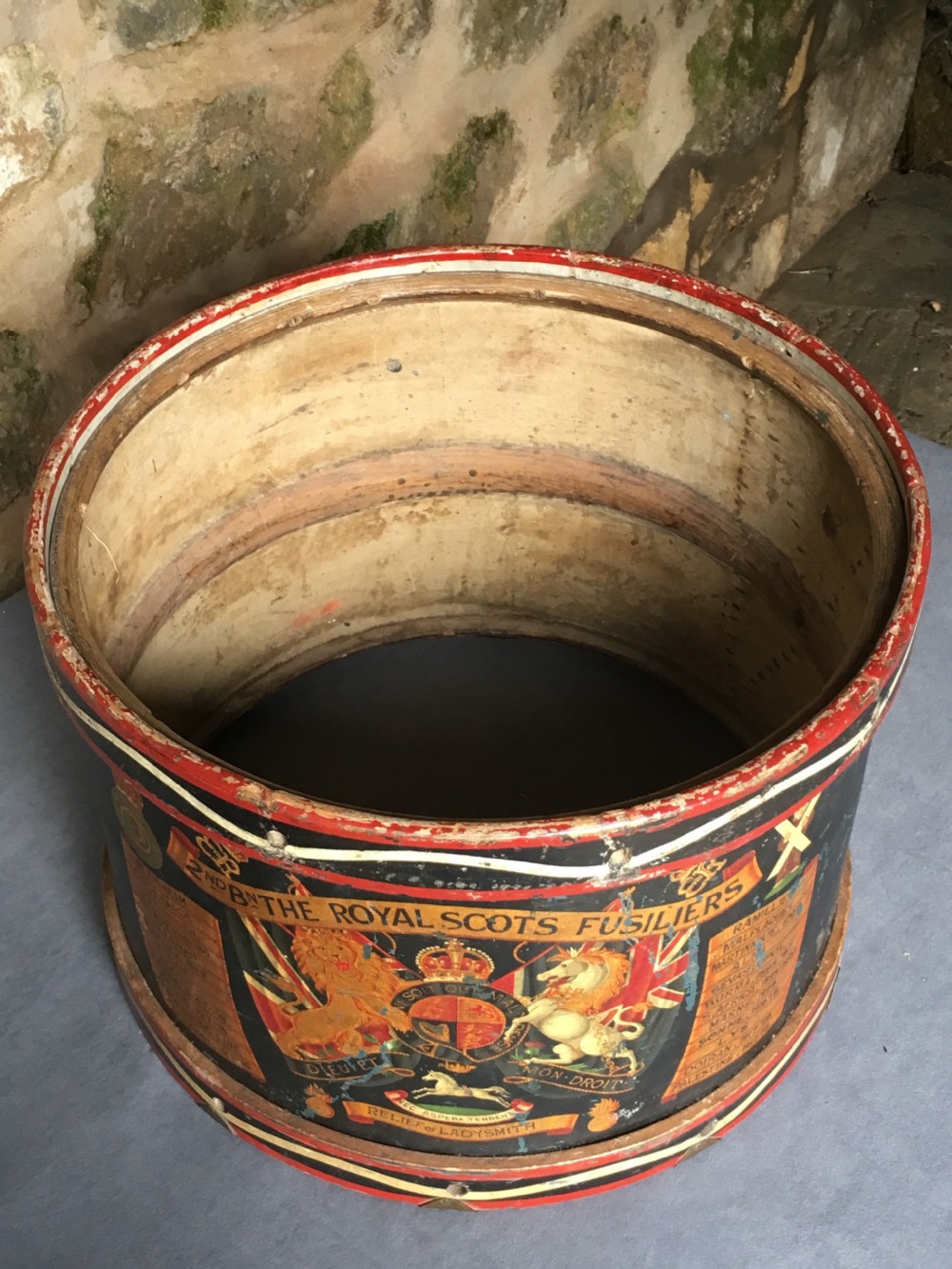 A stunning early c20th military drum View XV