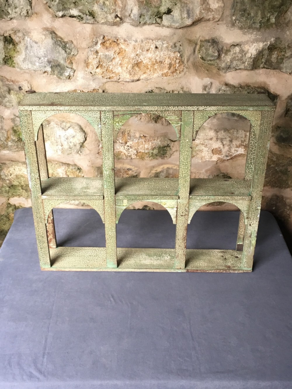 Rustic painted wall shelves View IV