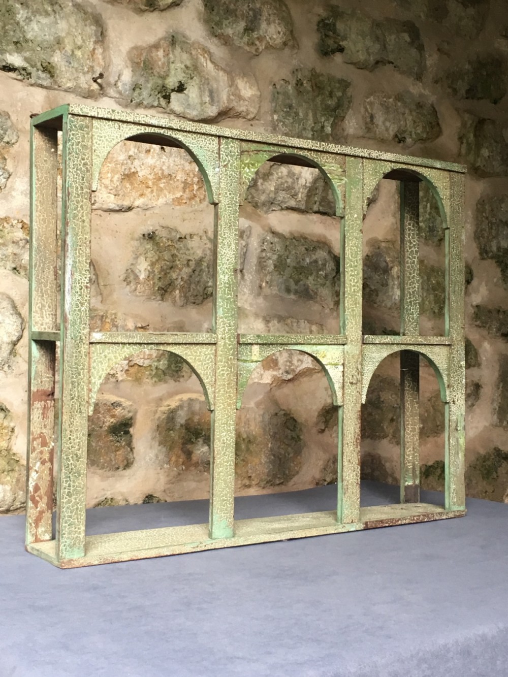 Rustic painted wall shelves View VI