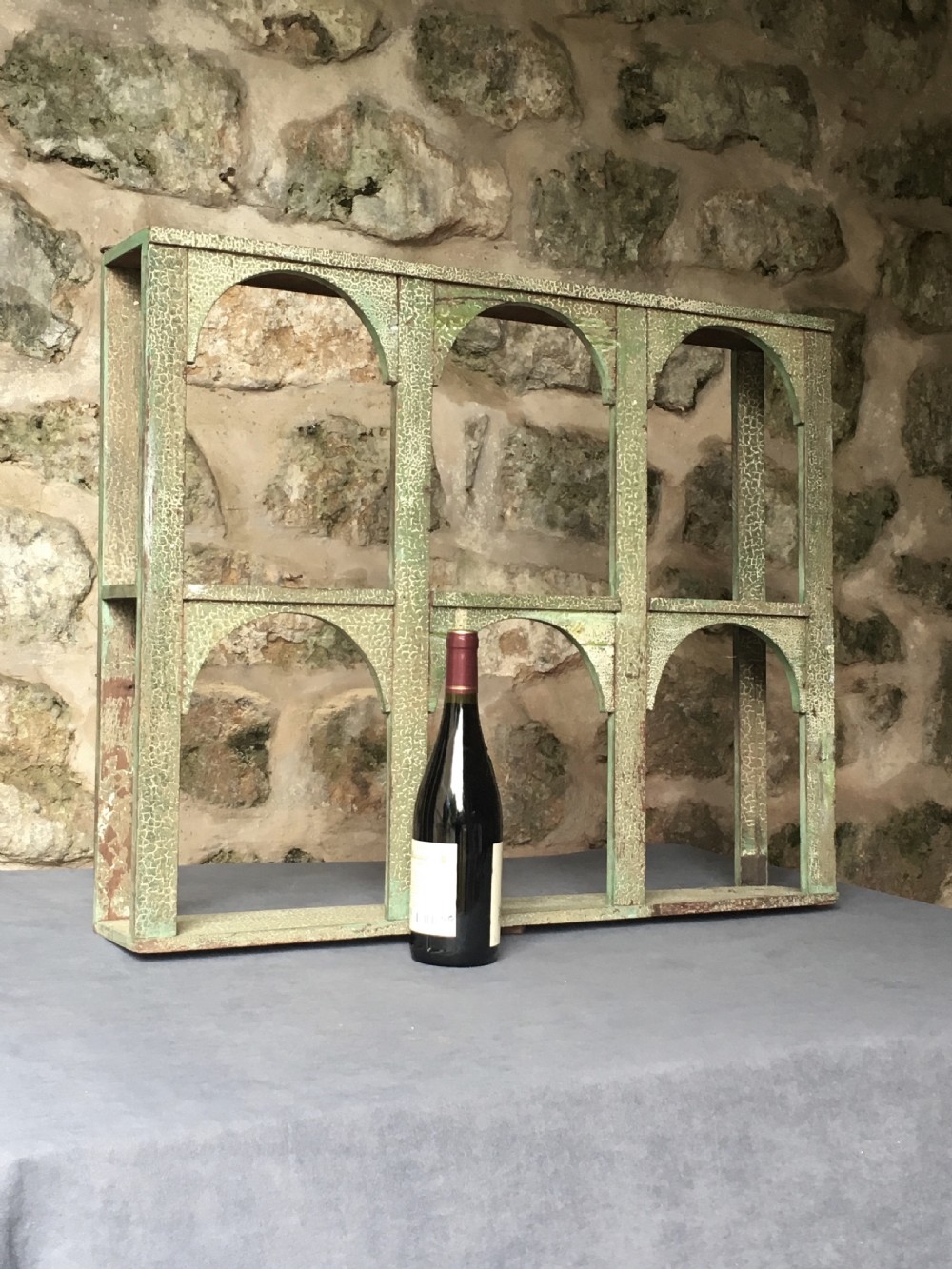 Rustic painted wall shelves View XV