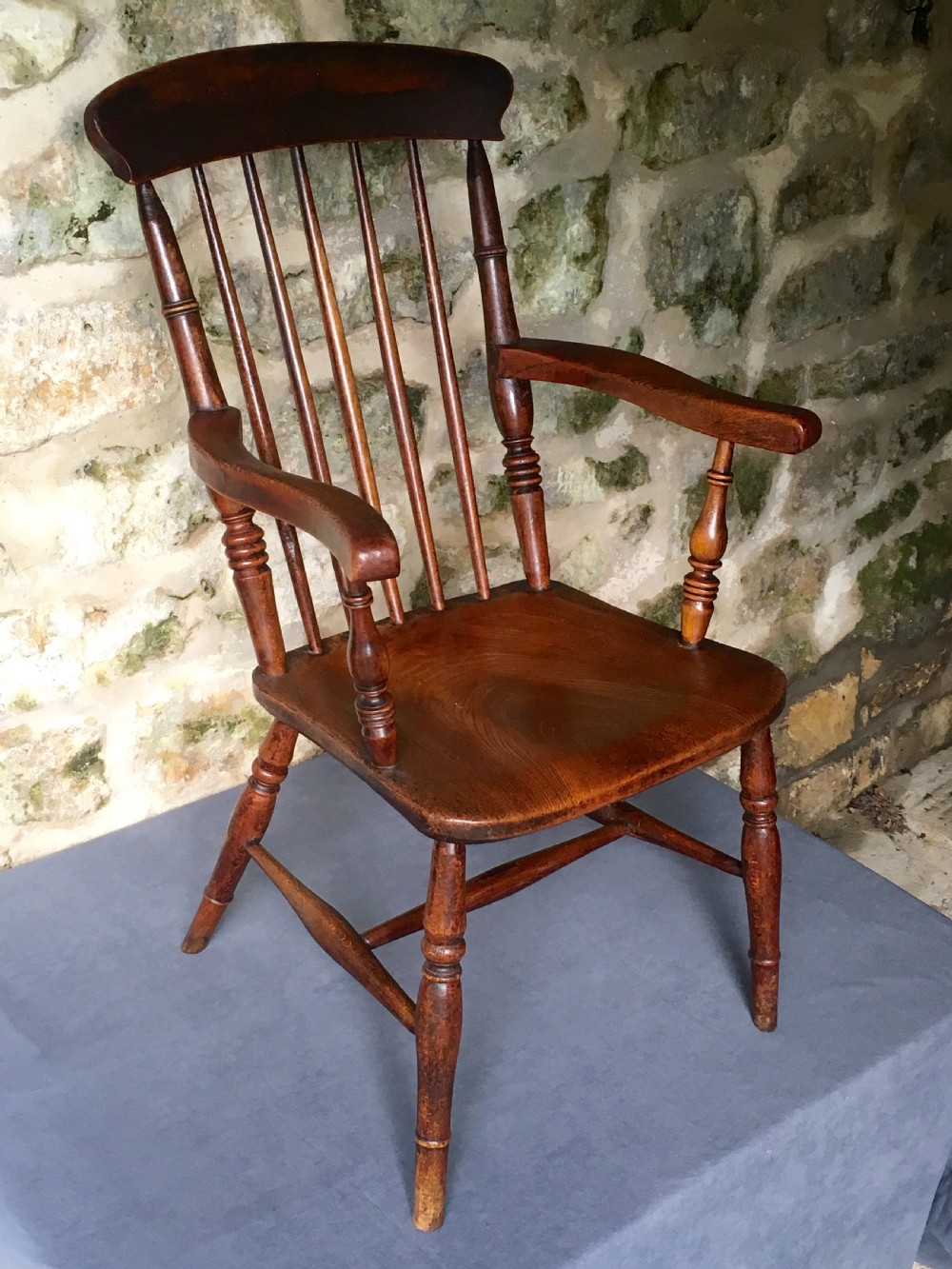 An attractive Windsor armchair
