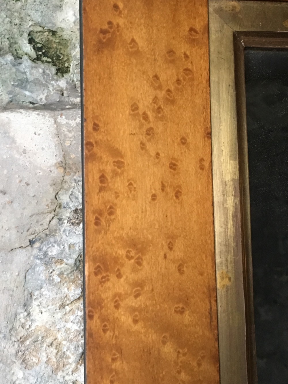 Beautiful bird's eye maple wall mirror View V