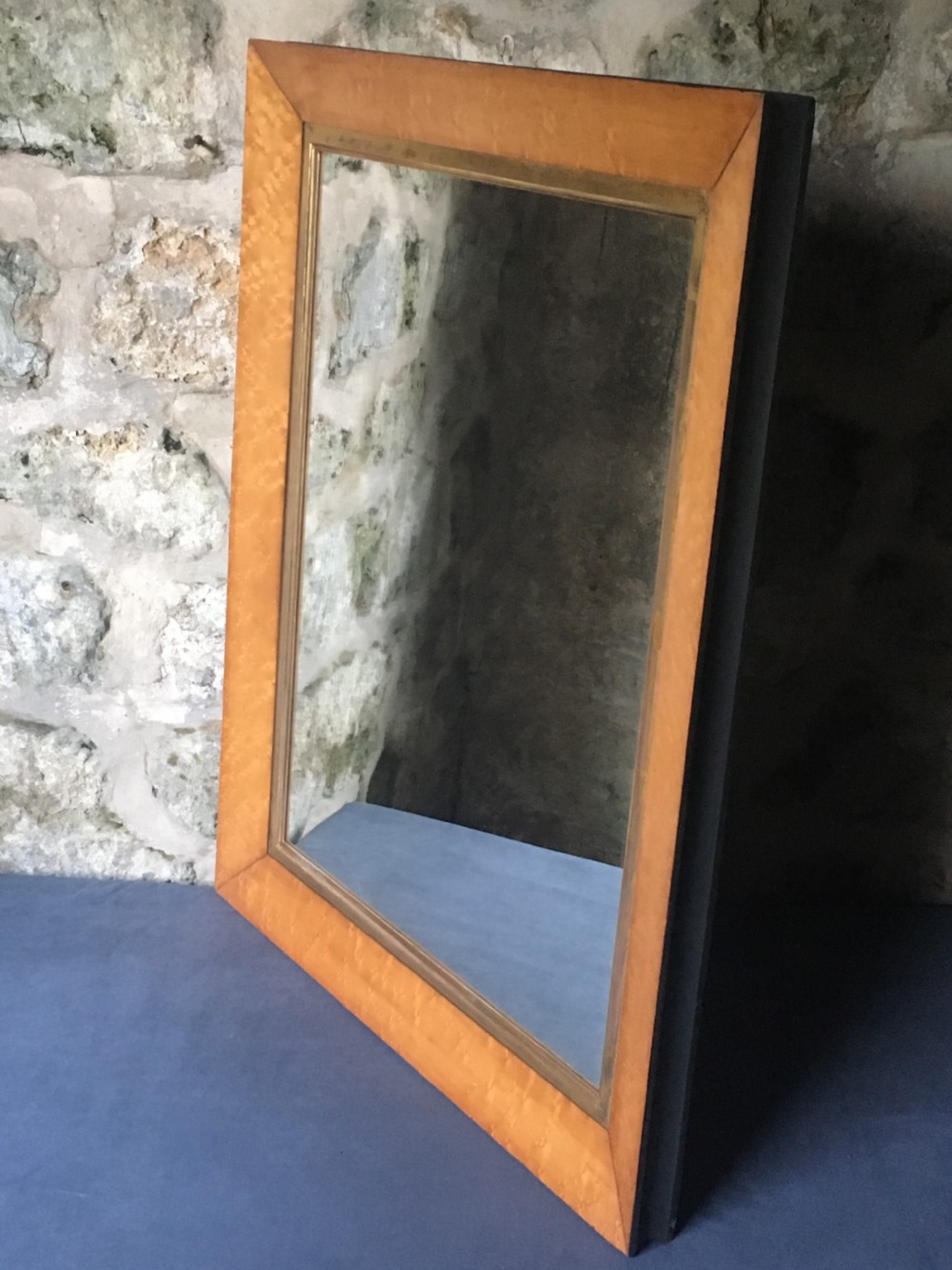Beautiful bird's eye maple wall mirror View VI
