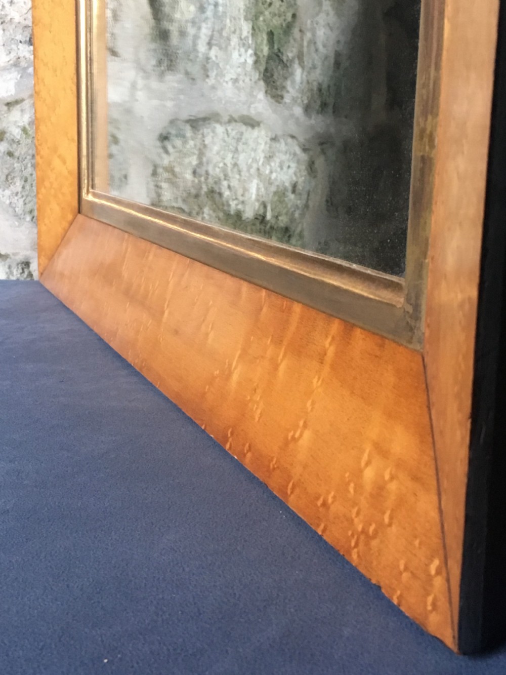 Beautiful bird's eye maple wall mirror View VIII