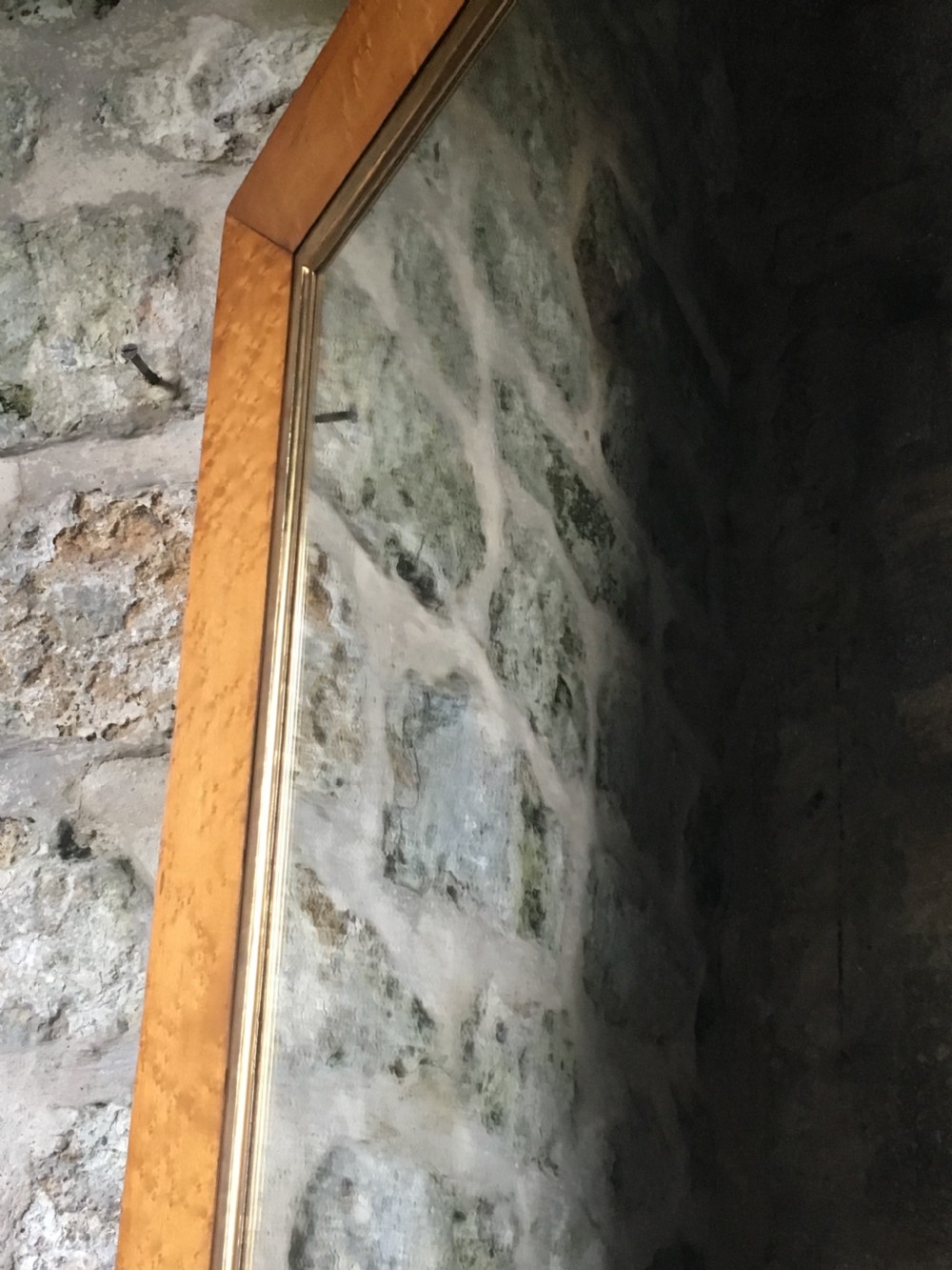 Beautiful bird's eye maple wall mirror View IX