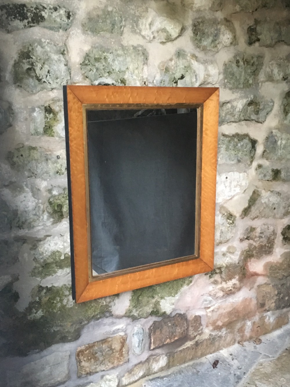 Beautiful bird's eye maple wall mirror View XI