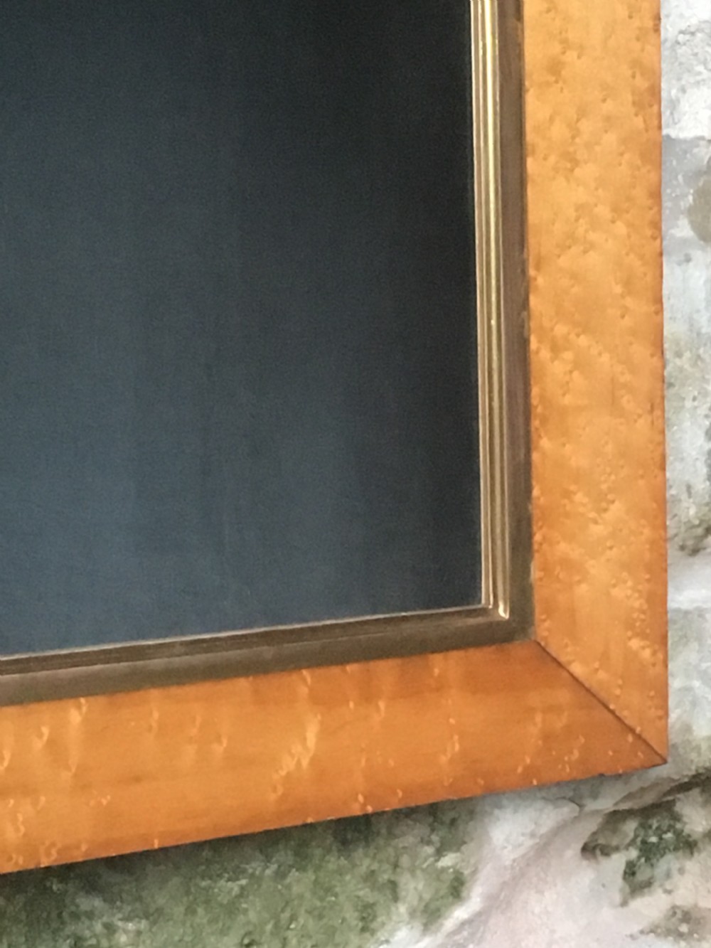 Beautiful bird's eye maple wall mirror View XIV