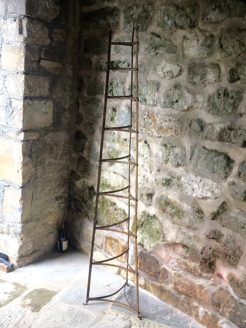 Tall painted pot stand View IX