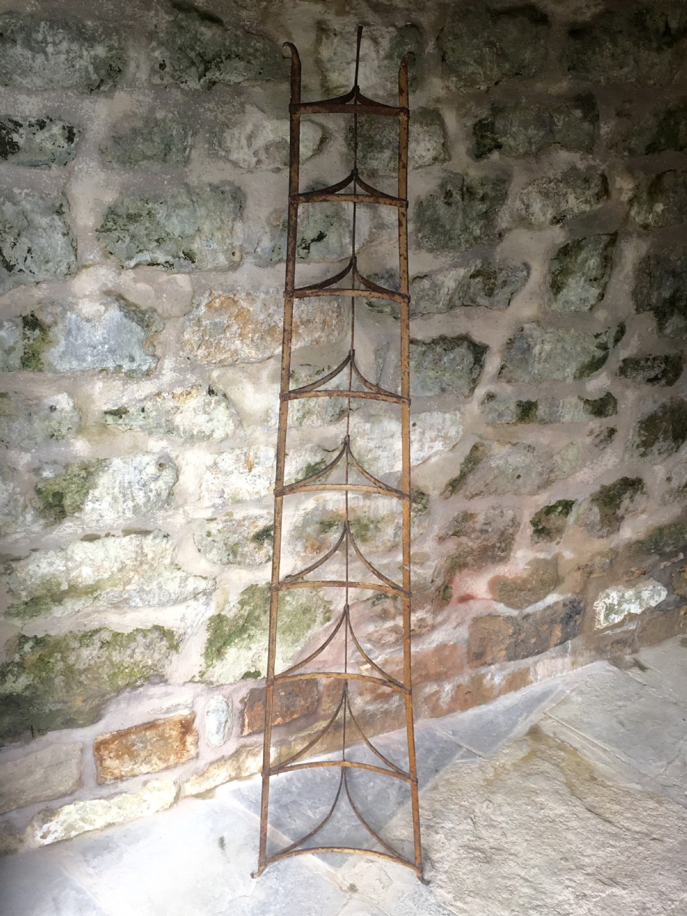 Tall painted pot stand View XIV