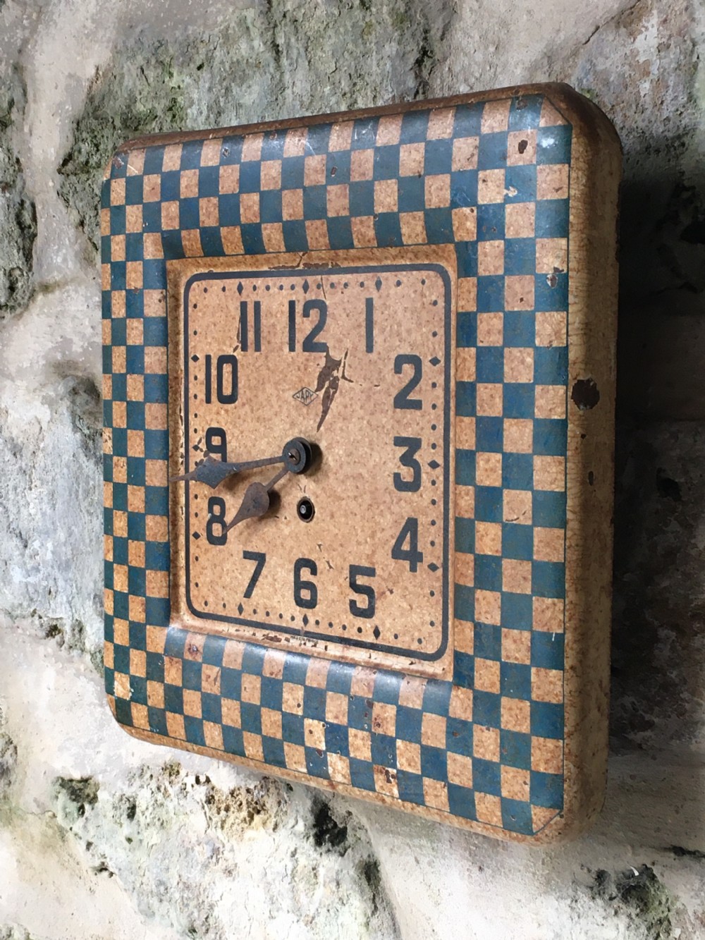 1930s painted bistro wall clock