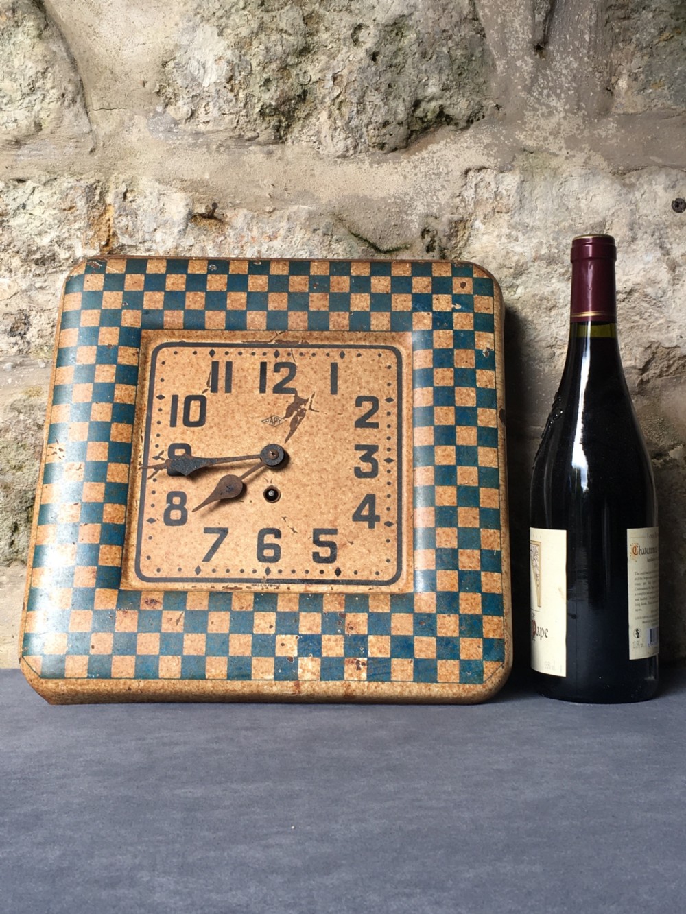 1930s painted bistro wall clock View II