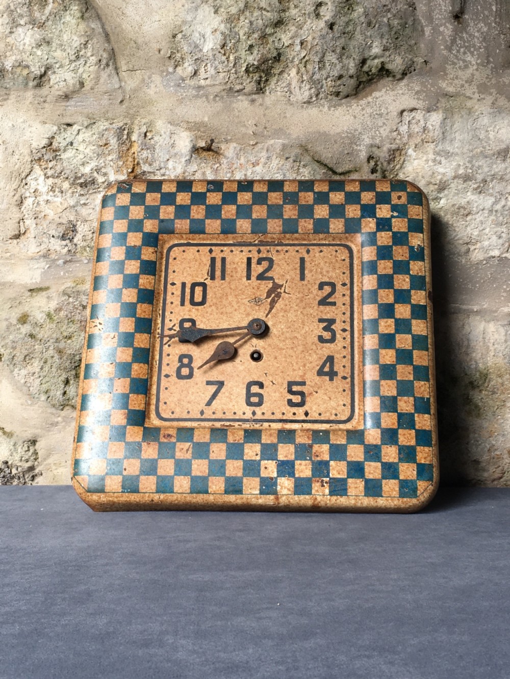 1930s painted bistro wall clock View XII