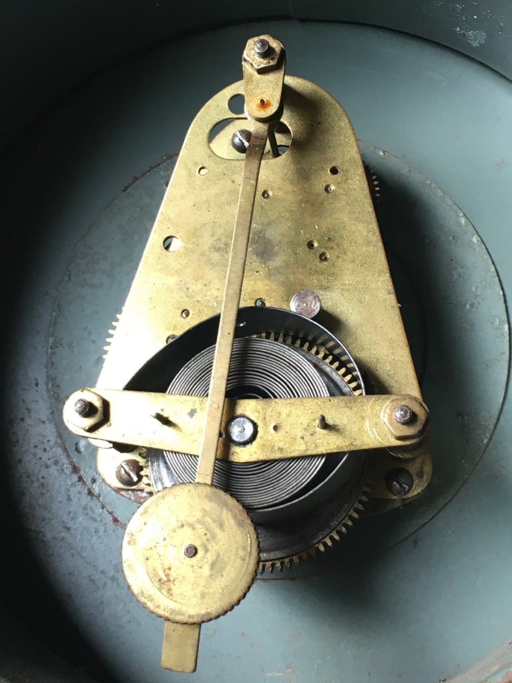 1930s painted bistro wall clock View XIII