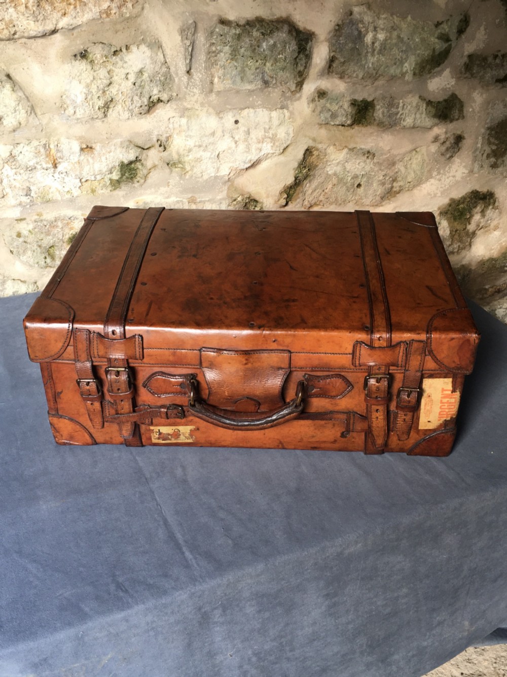 Luggage: a wonderful leather suitcase  View III