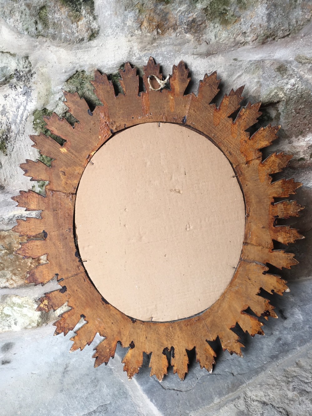 Giltwood oval wall mirror View XX