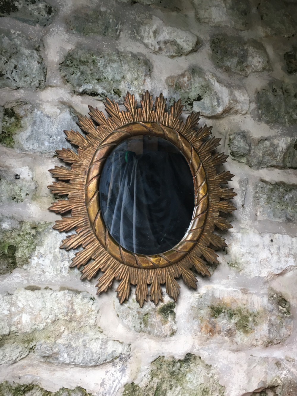 Giltwood oval wall mirror View XXII