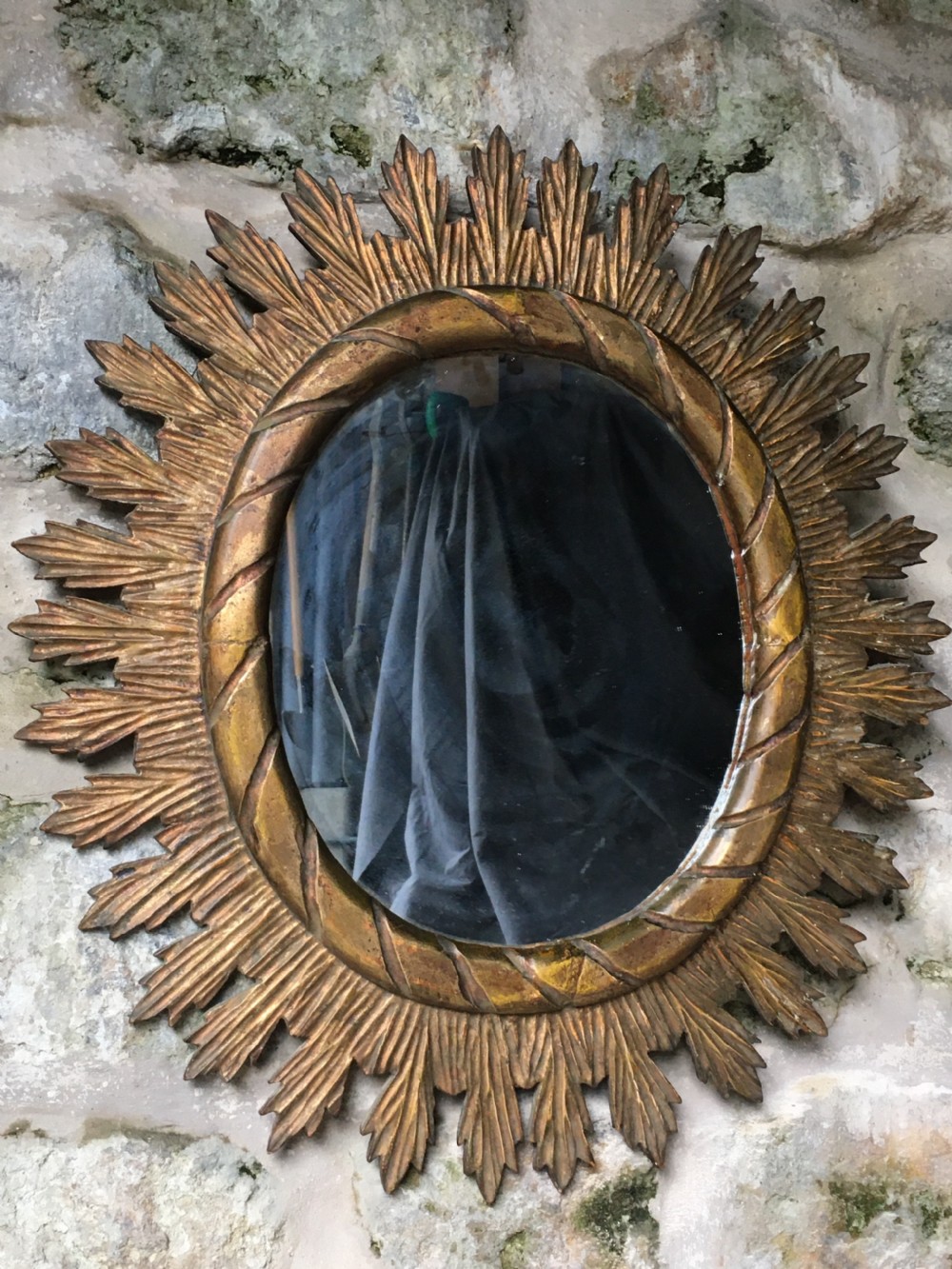 Giltwood oval wall mirror View XXIII