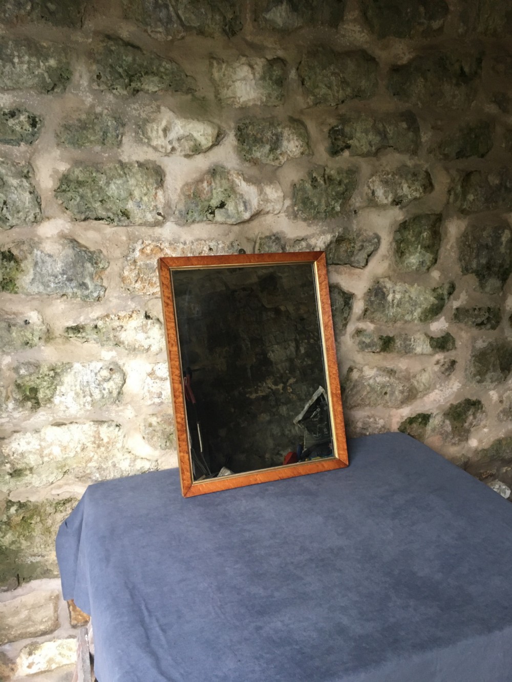 Bird's eye maple frame mirror View III