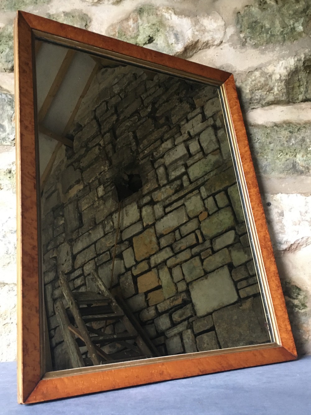 Bird's eye maple frame mirror View VI
