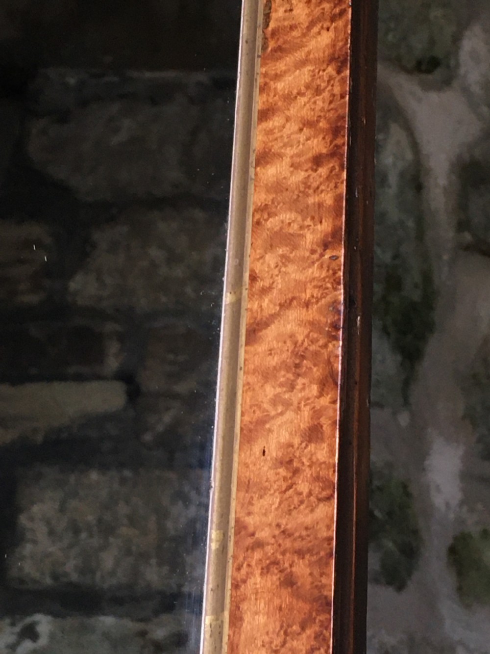 Bird's eye maple frame mirror View XII