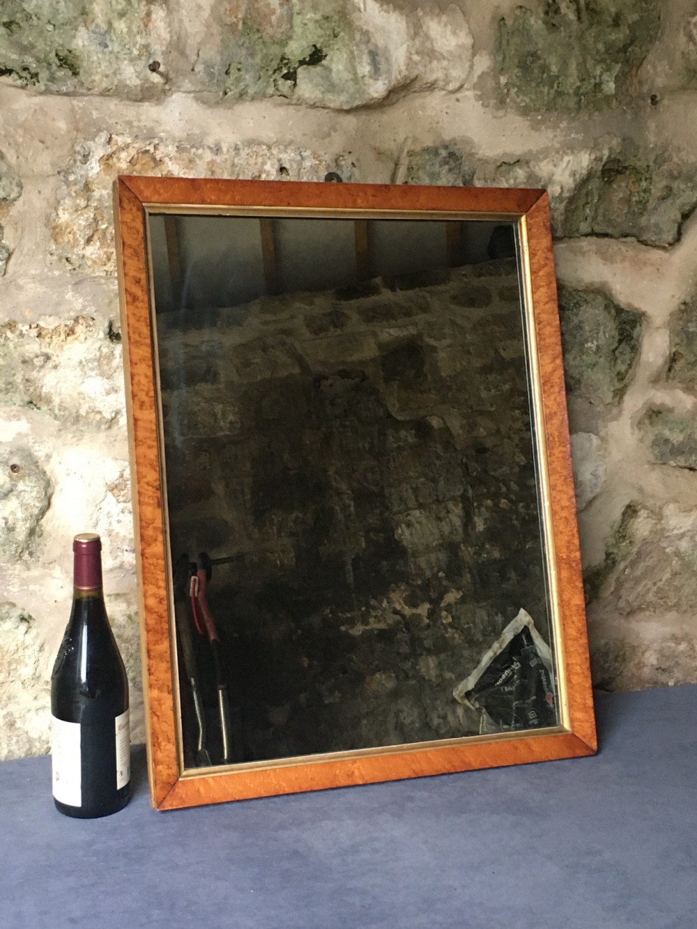 Bird's eye maple frame mirror View XIII