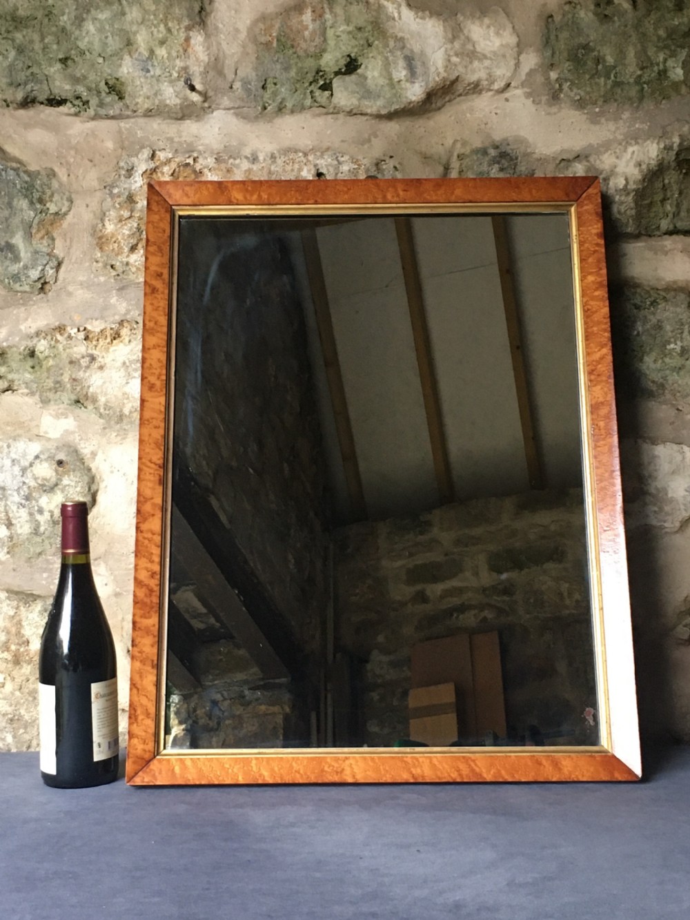 Bird's eye maple frame mirror View XIV