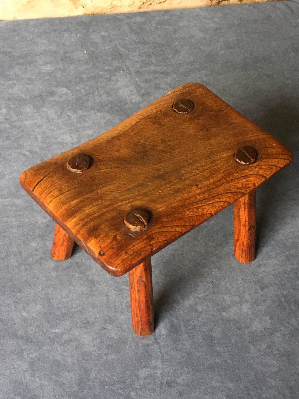 Small c19th elm stool View VII