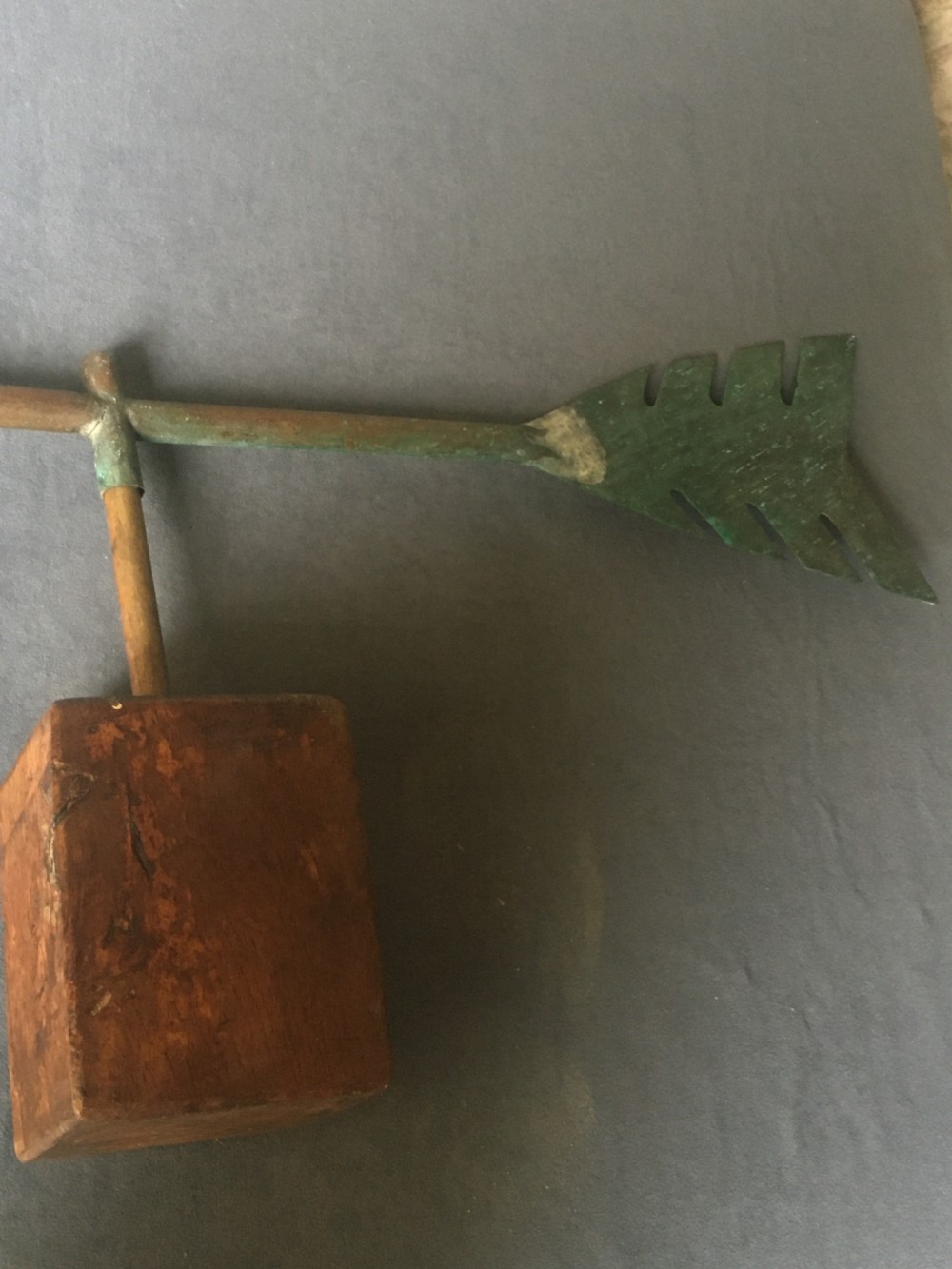 Metalwork: a superb arrow weather vane View XV