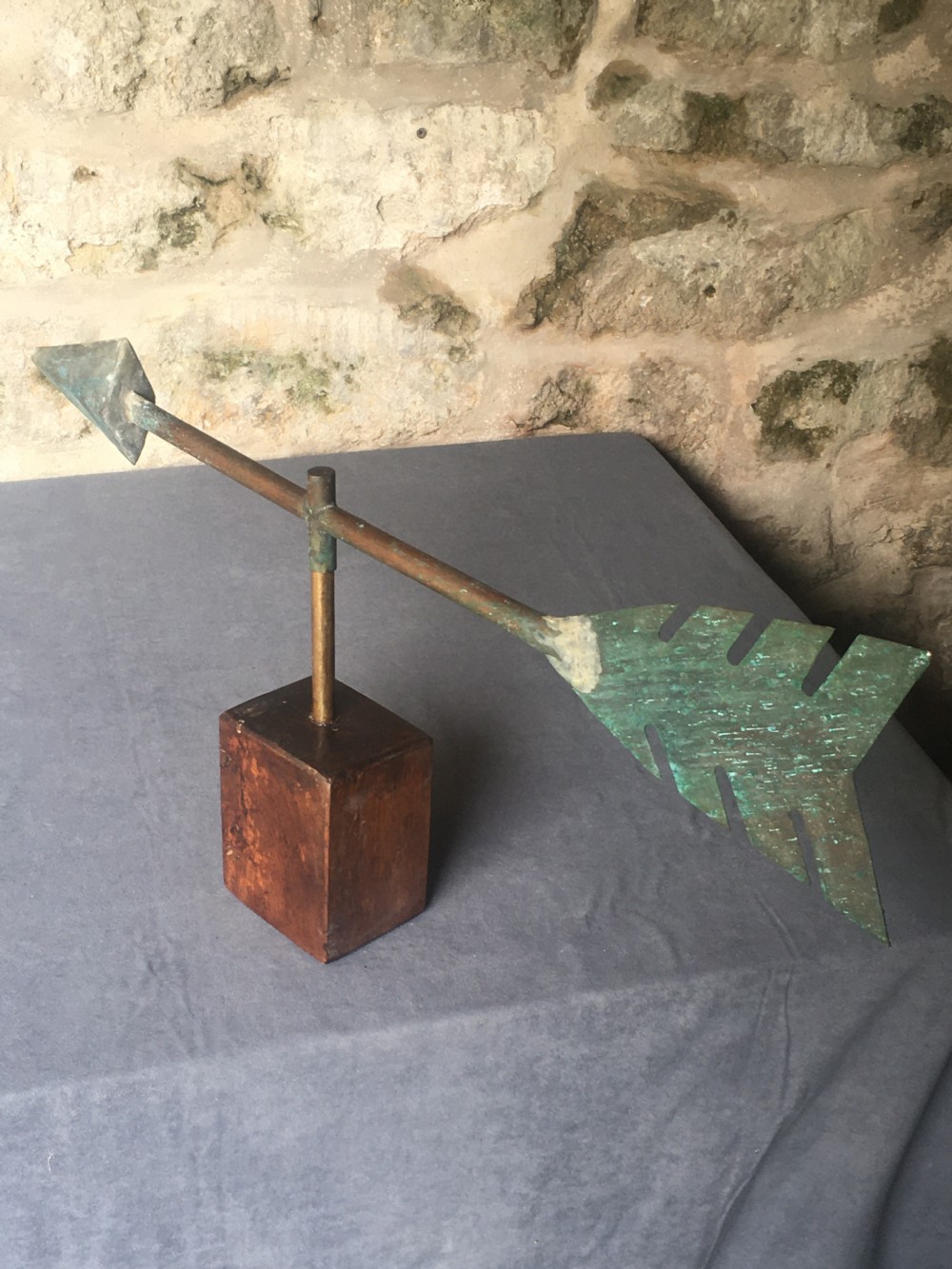Metalwork: a superb arrow weather vane View II