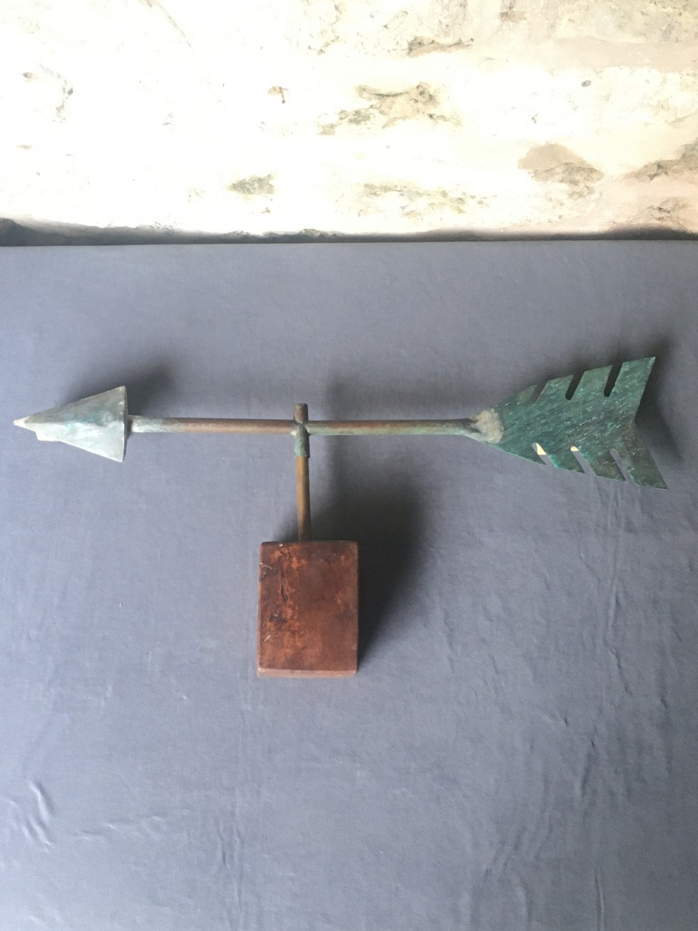 Metalwork: a superb arrow weather vane View III