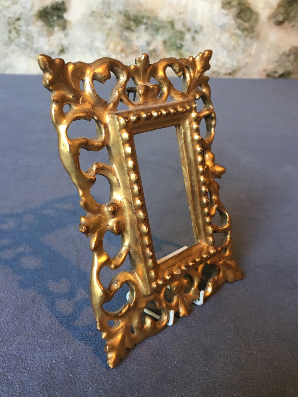 Charming miniature giltwood picture frame View V