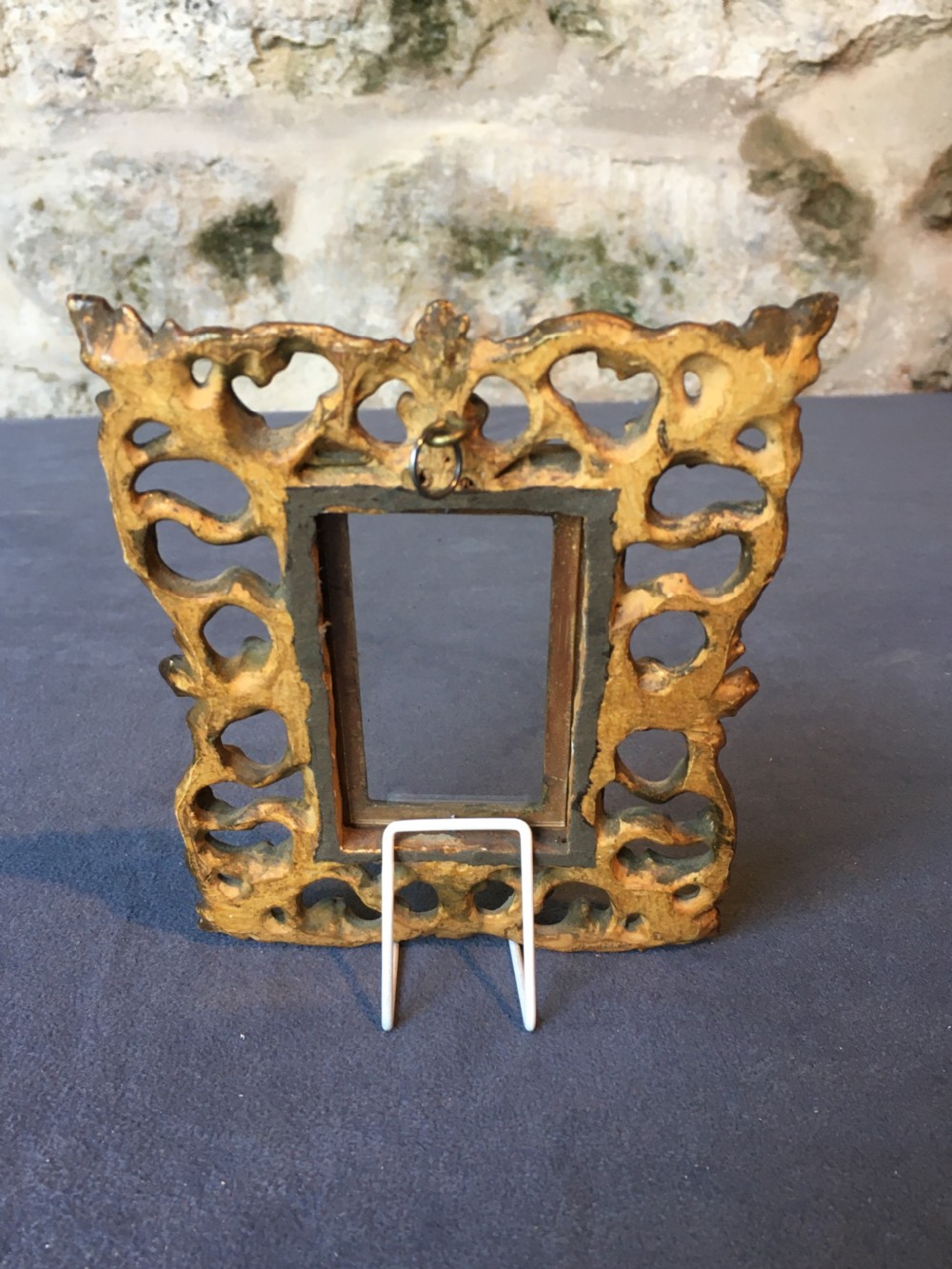 Charming miniature giltwood picture frame View IX