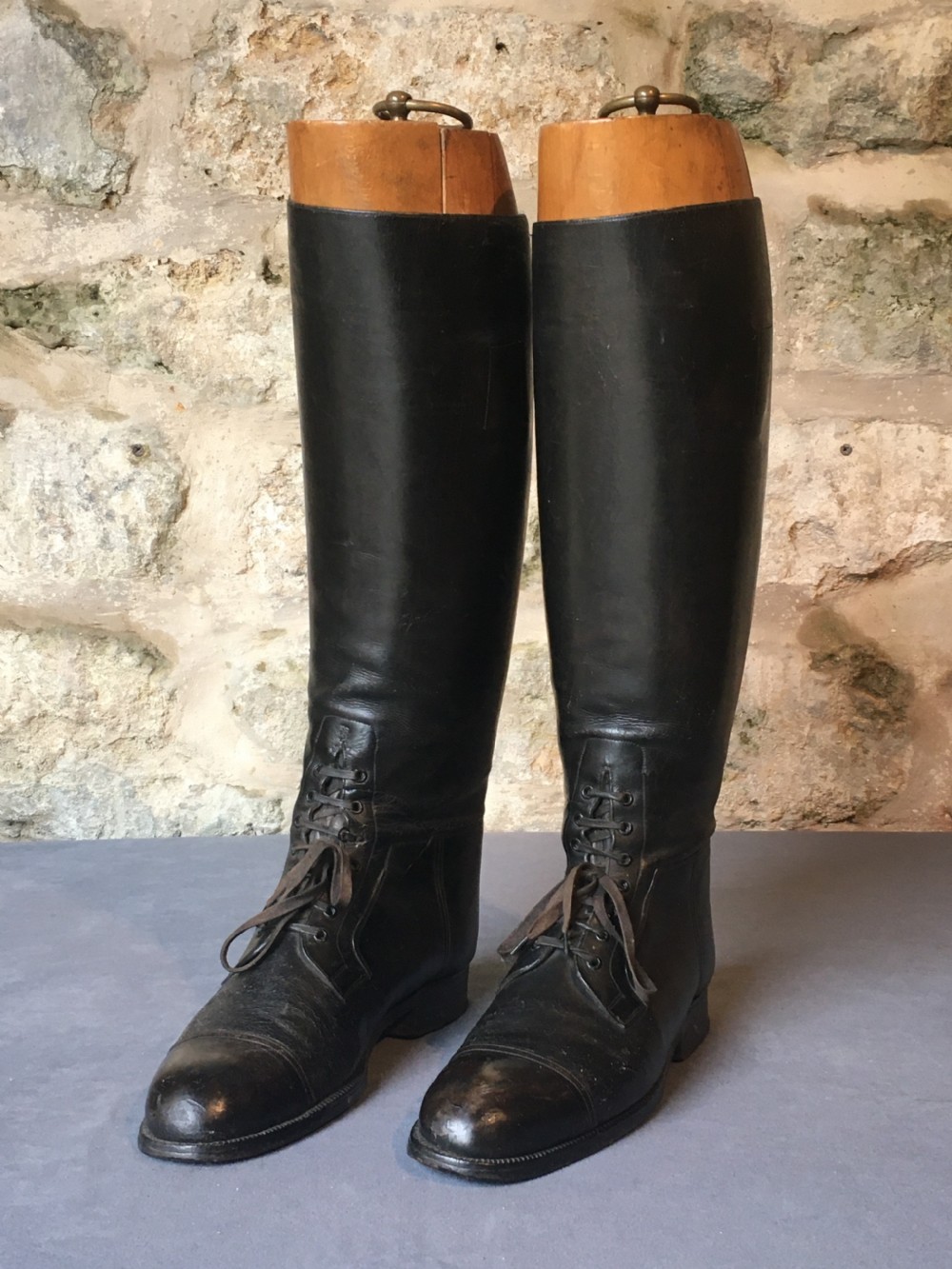 Early 20th century riding boots View II